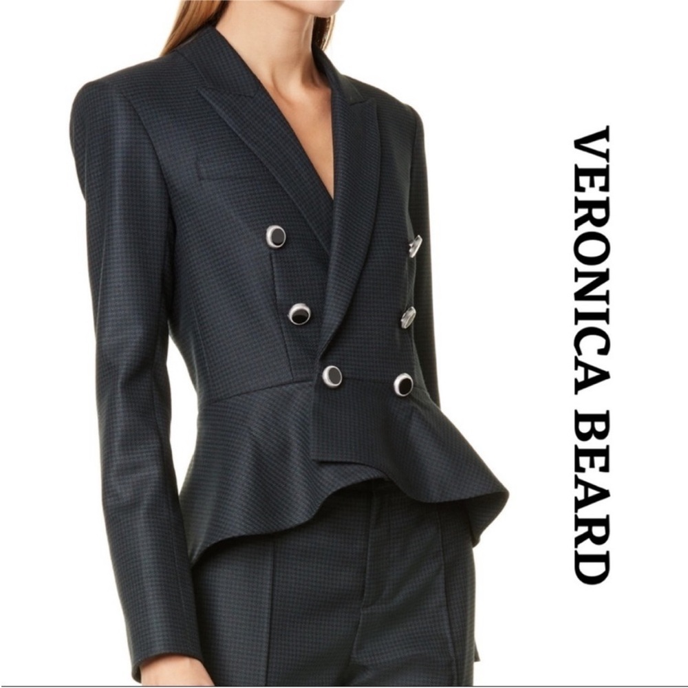 Veronica Beard double breasted peplum style blazer